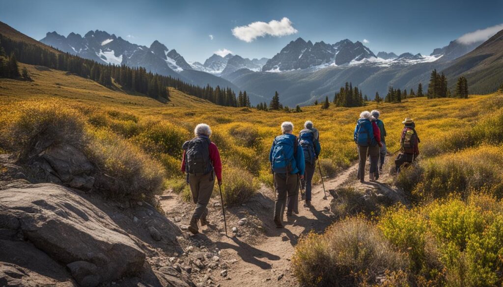 older travelers going on an adventure tour