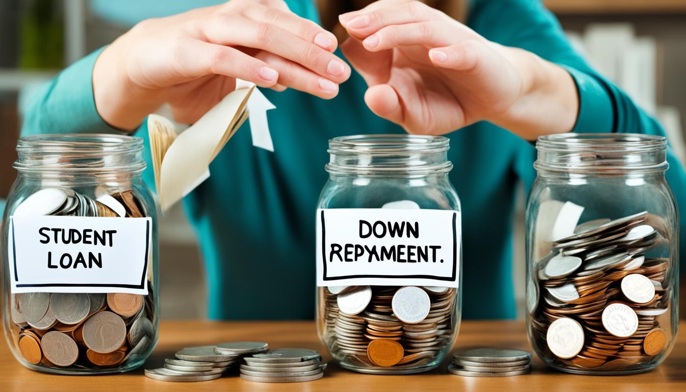 Down payment savings vs. student loan repayment