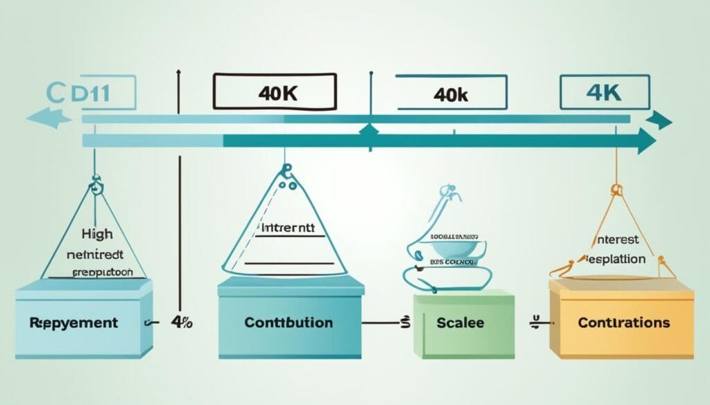 High-interest debt repayment vs. 401(k) contributions