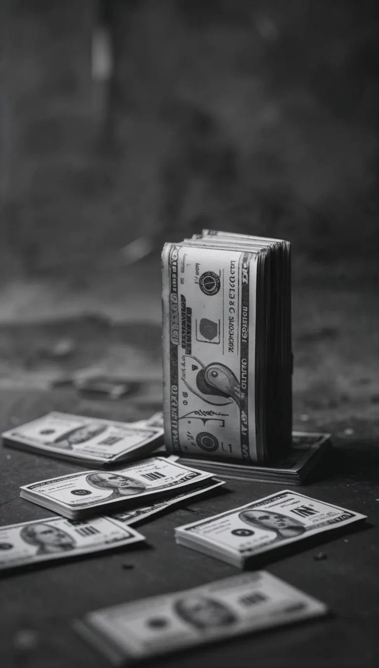 Money stack representing modern payment systems such as Zelle