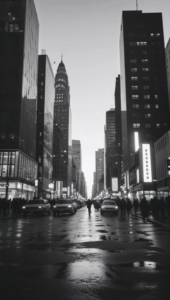 Bustling city with man running down the street, chasing a Zelle payment