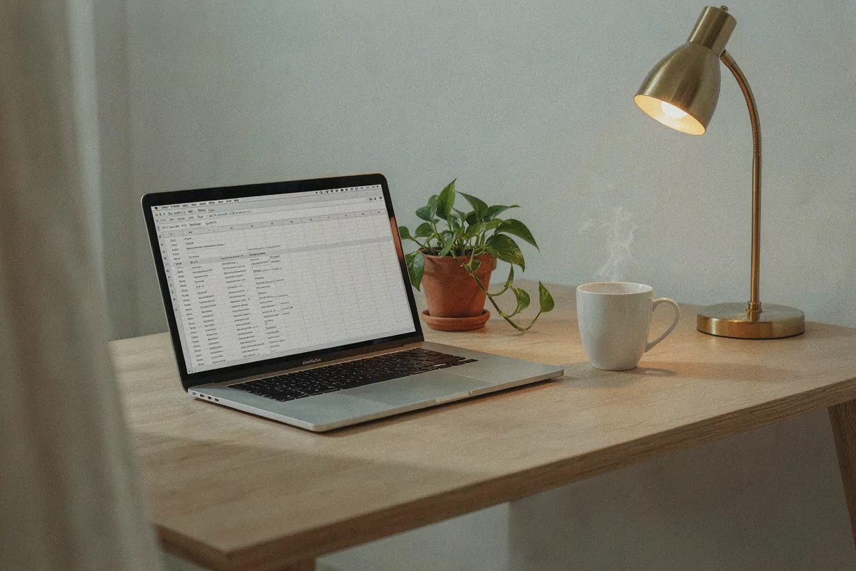 Five simple rules that actually build wealth Clean desk with laptop and notebook — the simplicity of consistent rules